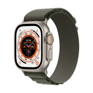 Apple Watch Ultra GPS + Cellular, 49mm titanové pouzdro se zeleným alpským tahem - L